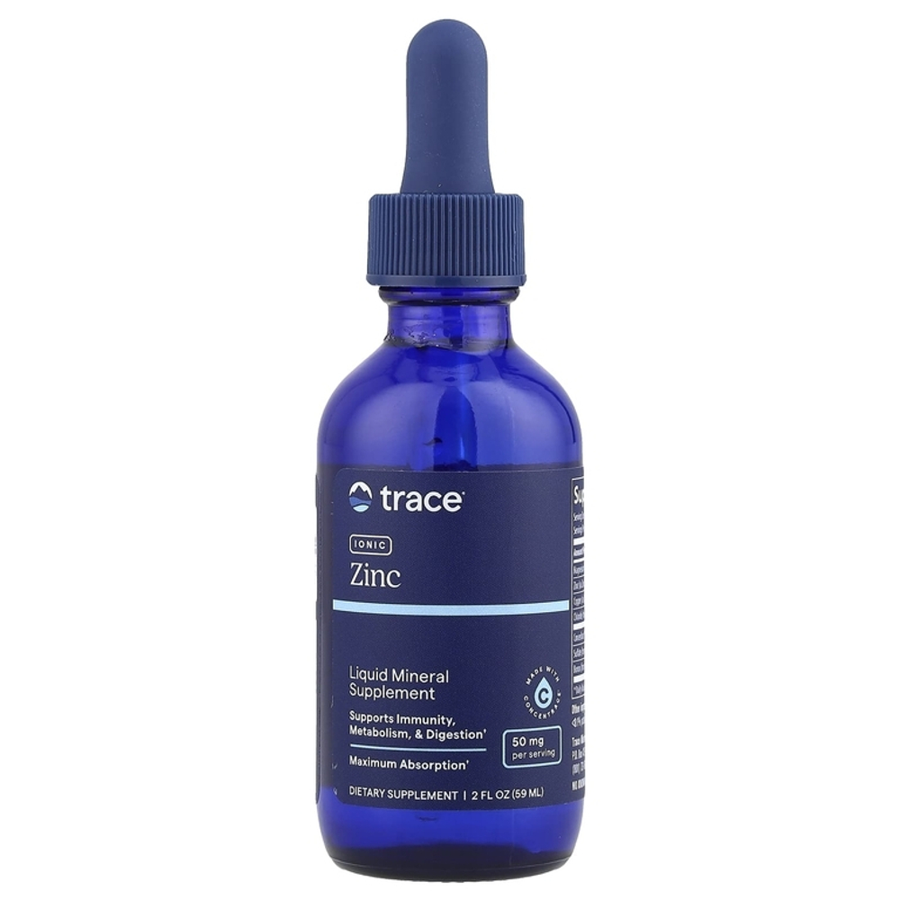 Trace Minerals Liquid Ionic Zinc 50 mg 59 мл , Липосомальный Цинк