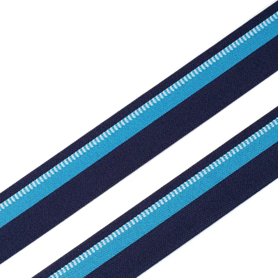 Резинка широкая, синяя/полосы 30 мм, Германия
