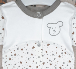 Боди МИШКА И ЗВЕЗДЫ (серый)