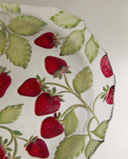Zara Home тарелка десертная из стекла, цвет бордовый, 21 см