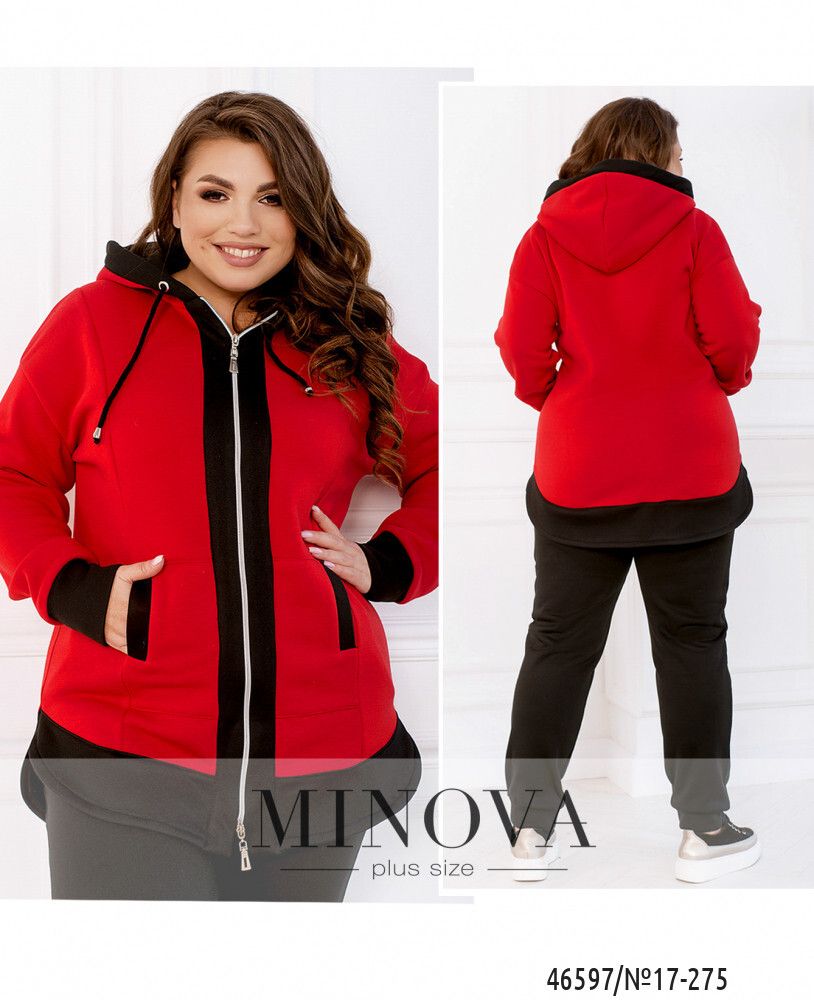 Костюм 17-275-Черный-красный Minova