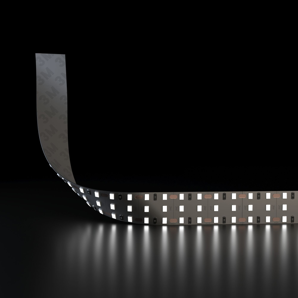 Светодиодная лента 360 LED 26 Вт IP20 трехрядная 6500К холодный белый, 5м 2835 24V 360Led 26W IP20