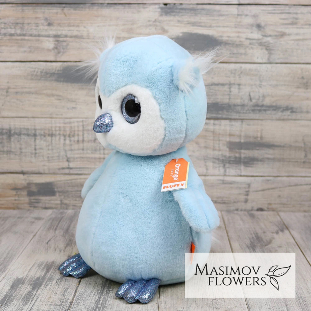 Пушистик Совенок голубой 35 см