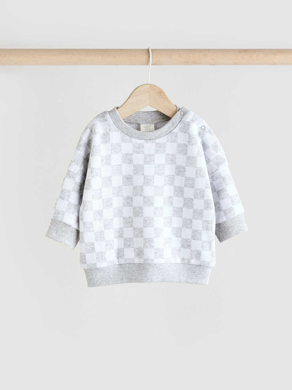 Лонгслив и брюки в комплекте для малышей Next E48-225, Белый, Серый