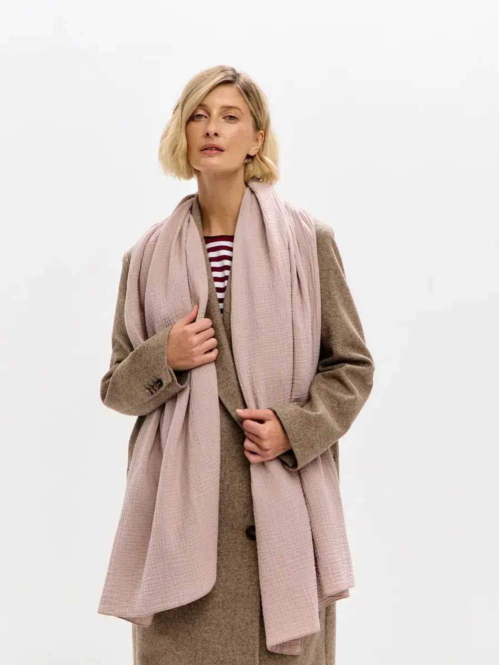 Шарф палантин из муслина