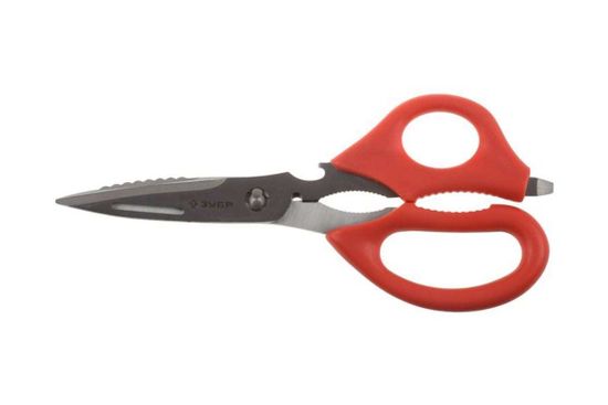 Ножницы ЗУБР кухонные,пластиковые рукоятки,220мм