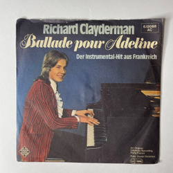 Винтажная виниловая пластинка 7 дюймов (маленькая пластинка) Richard Clayderman Ballade Pour Adeline (Германия 1977)