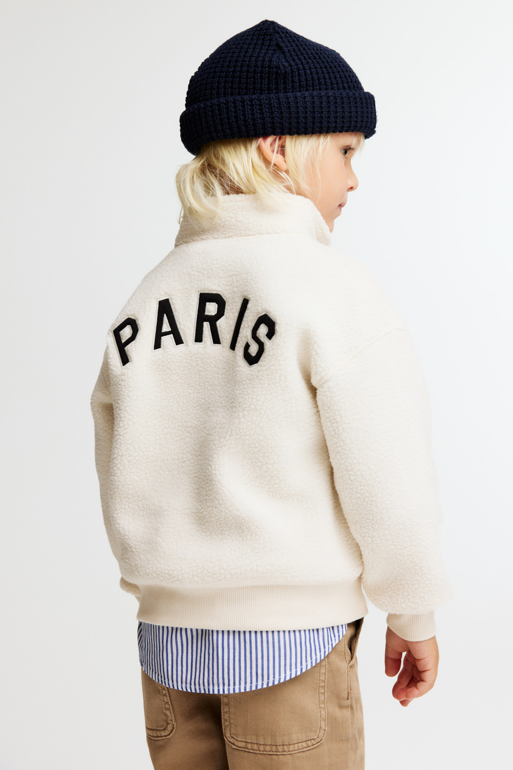 H&M Флисовая толстовка, кремовый