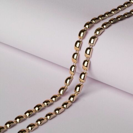 Тесьма металлизированная «Прямоугольник», 8 × 5 мм, цвет золотой