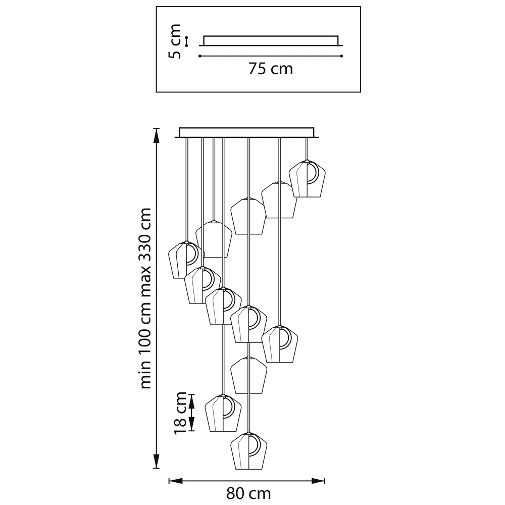 Каскадная люстра Lightstar CARAMELLO 796229