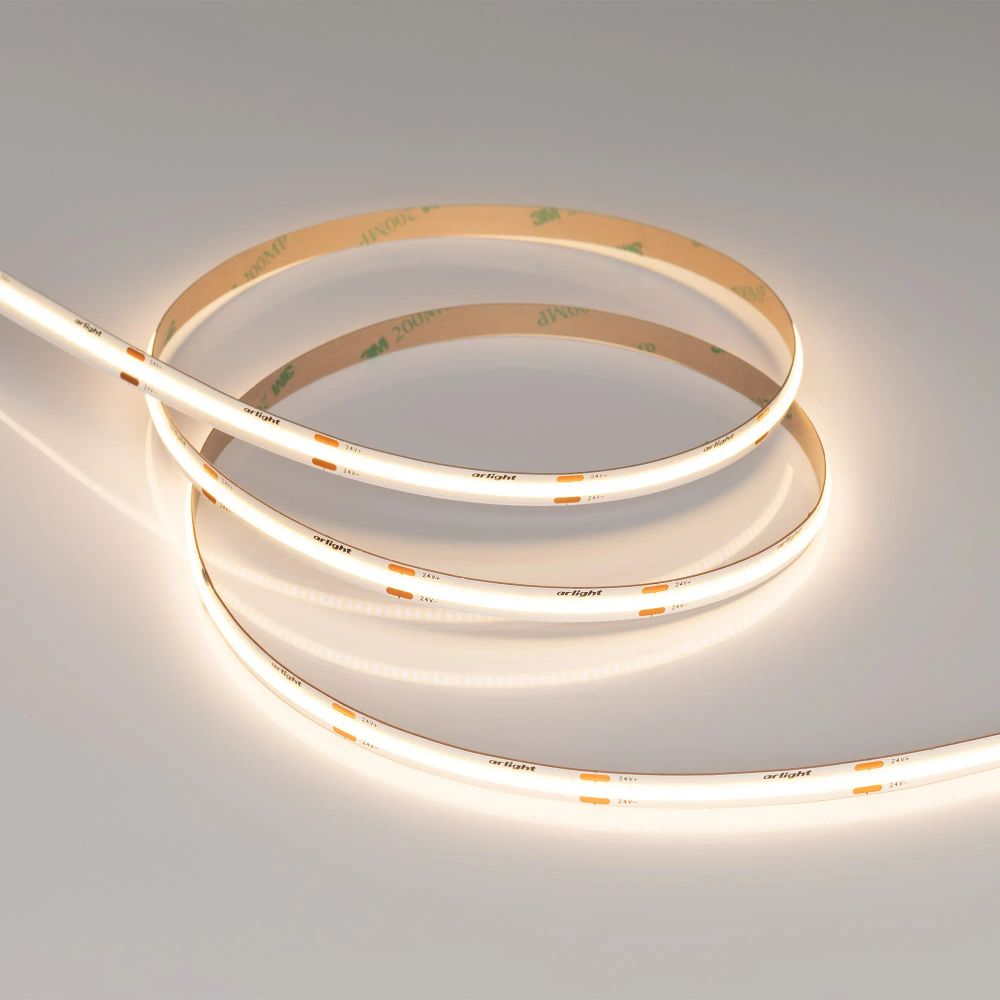 Светодиодная лента COB-X480-8mm 24V Warm3000 (8 W/m, IP20, CSP, 5m) (Arlight, -) 039059
