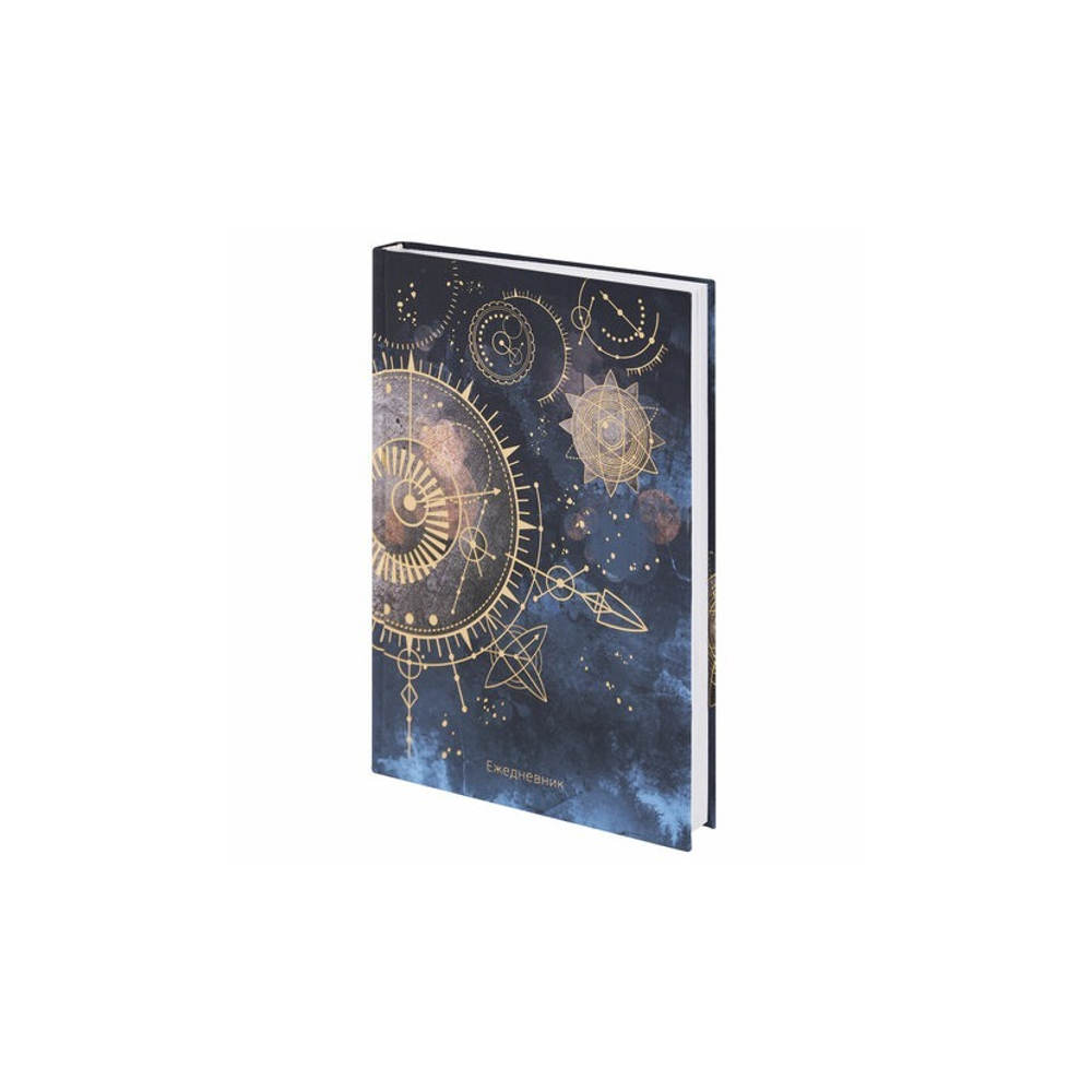 Ежедневник А-5 STAFF недатированный 128л. Astrology ламинированная обложка с фольгой 113519
