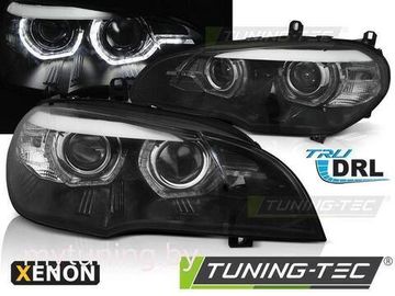 Передние фары AE DRL LED BLACK HID для BMW X5 E70