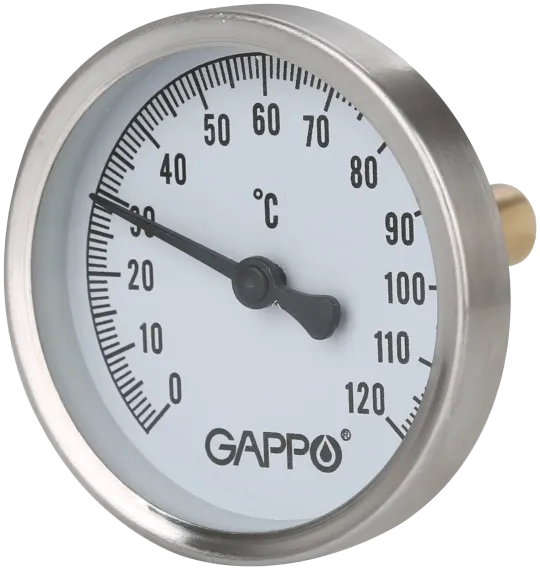 Термометр горизонтальный Gappo 120 градусов 64мм 50мм аксиальный 38146