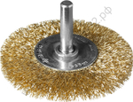 ЗУБР 63 мм, витая латунированная стальная проволока, 0.3 мм, Щетка дисковая, Профессионал (3520-063)