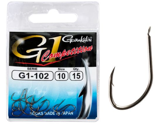 Крючки Gamakatsu G-1 COMPETITION 102 HOOKS разм. 10 15шт.