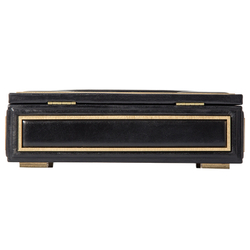 Шкатулка большая прямоугольная «Deco». Цвет черный
