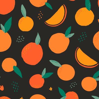 абстрактные апельсины на темном фоне