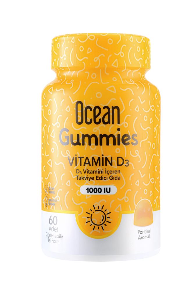 Orzax Ocean gummies D3 1000ME 60 caps