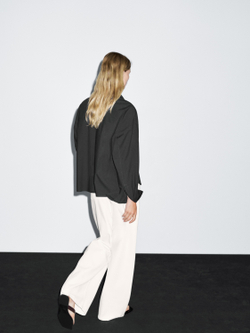 Massimo Dutti Рубашка свободного кроя из 100% хлопка, синевато-серый