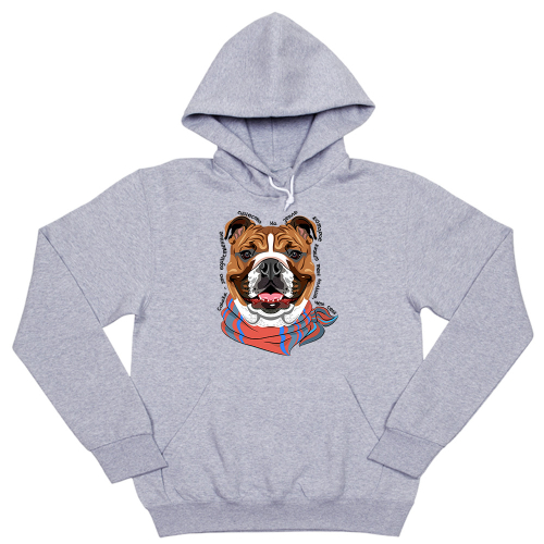 Толстовка "Английский бульдог любит тебя больше себя"