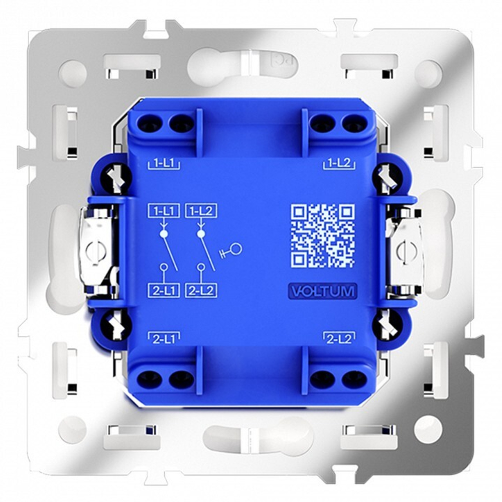 Выключатель двухклавишный без рамки Voltum S70 VLS020102