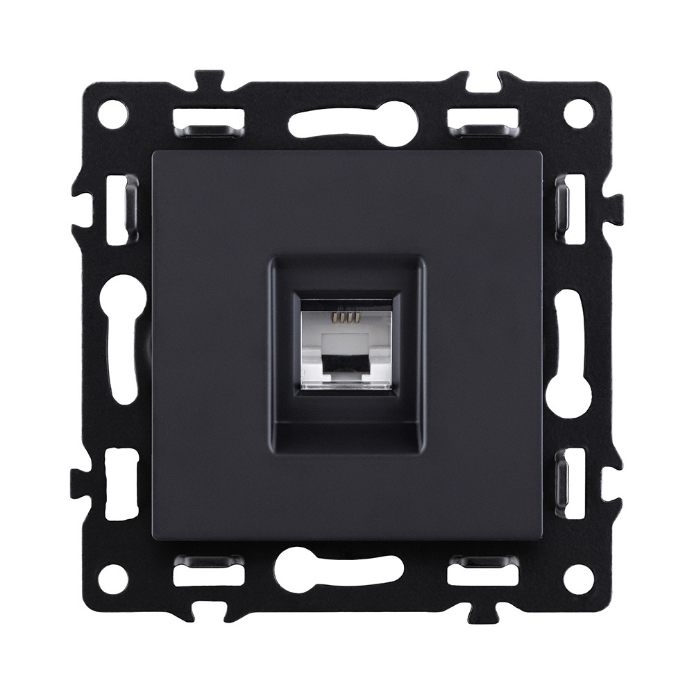 Розетка телефонная RJ11, черный Kollinger Asthetik AS-019BK