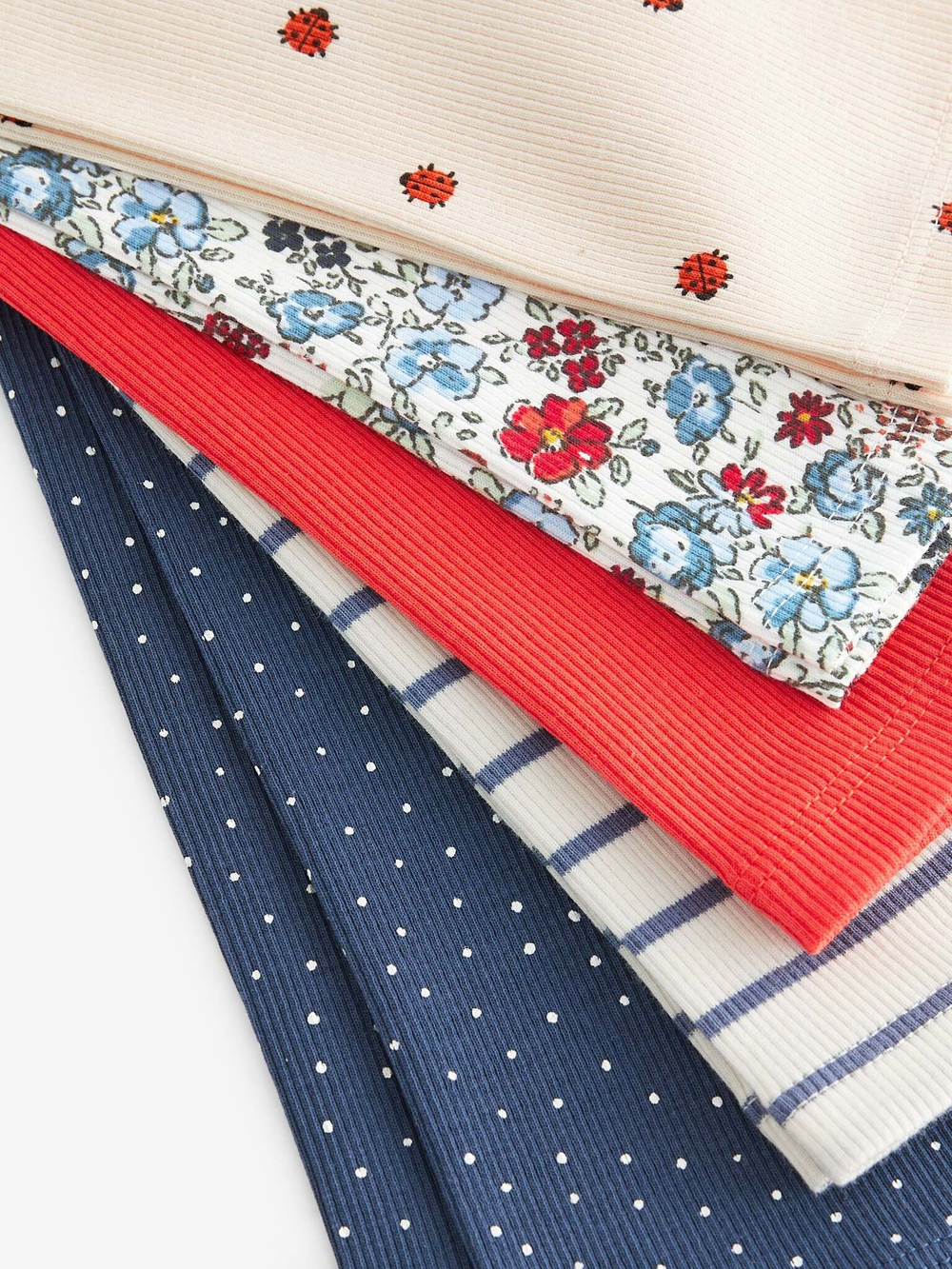 Легинсы для девочки Next 411-409, 5 шт., Бежевый, Синий, Красный