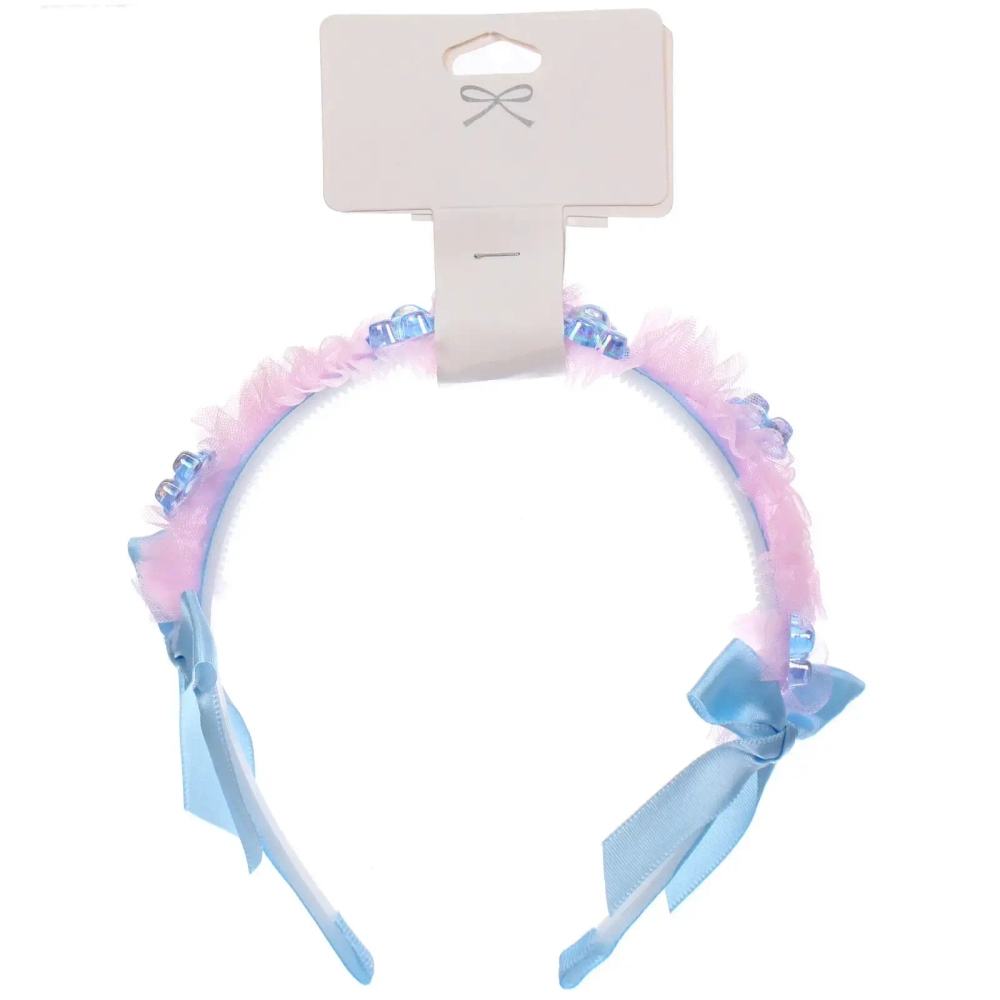 Ободок для волос детский «БАМБИ БУМ», мишки, цвет розовый, лавандовый и голубой, 1.5см