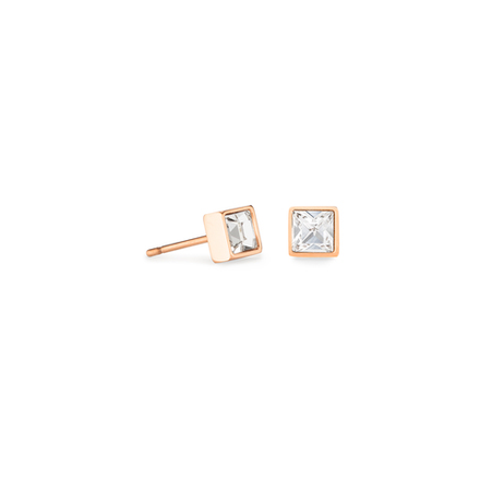Серьги-пусеты Coeur de Lion Crystal-Rose Gold 0501/21-1822