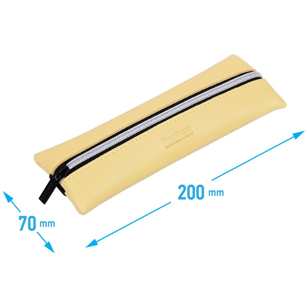 Пенал 1 отделение, 200*70 Berlingo "Original yellow", экокожа