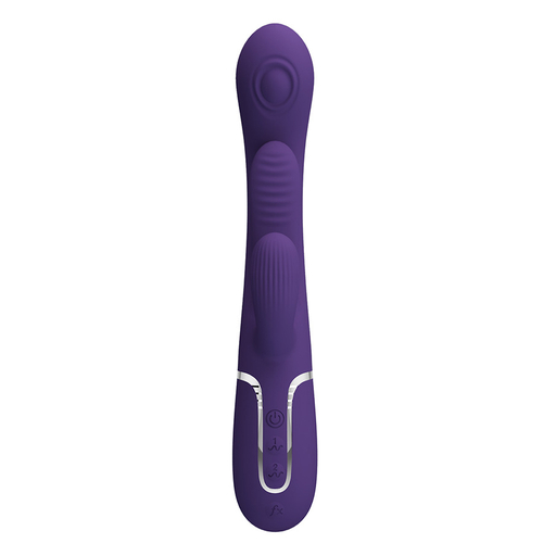 Сиреневый вибратор-кролик 22,2см с дополнительным язычком Pretty Love Triple Rabbit Multifuncional Vibrador BW-500041-2