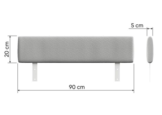 Защитный бортик для дивана-кровати KIDI Soft (голубой)