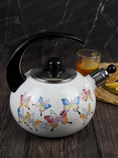 Чайник 2,5 л. эмалированный со свистком Kamille KM 1035