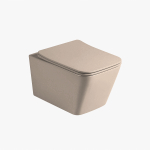 Унитаз подвесной Q-Line VT1-12MC безободковый, цвет капучино мат., ультратонкое soft close сиденье