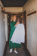 Платье оверсайз, зеленый вельвет