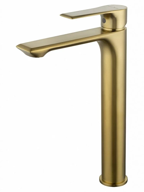 Смеситель для раковины высокий WONZON & WOGHAND BRILLIANT WW-88019079-BG золото брашированное
