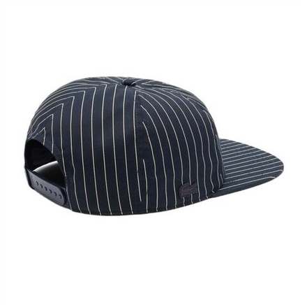 Теннисная кепка Lacoste Striped Embroidered Cotton Twill - blackbird/naturel clair