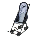 Санки-коляска "Наши Детки 3-1К" синий со звездочками