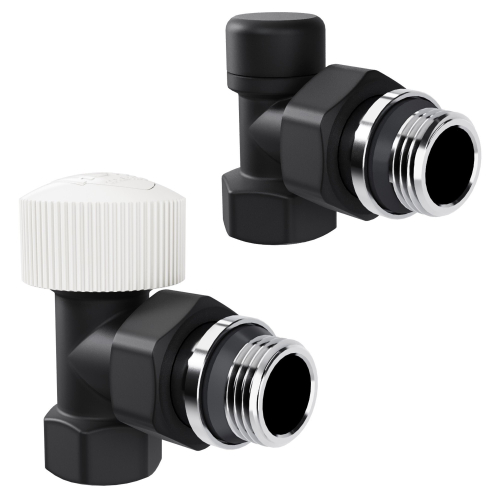 Набор термостатический угловой Royal Thermo Design 1/2quot;М30х1,5 (Черный)