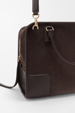 Loewe Большая сумка Amazona 180 из мягкой телячьей кожи, темно-каштановый