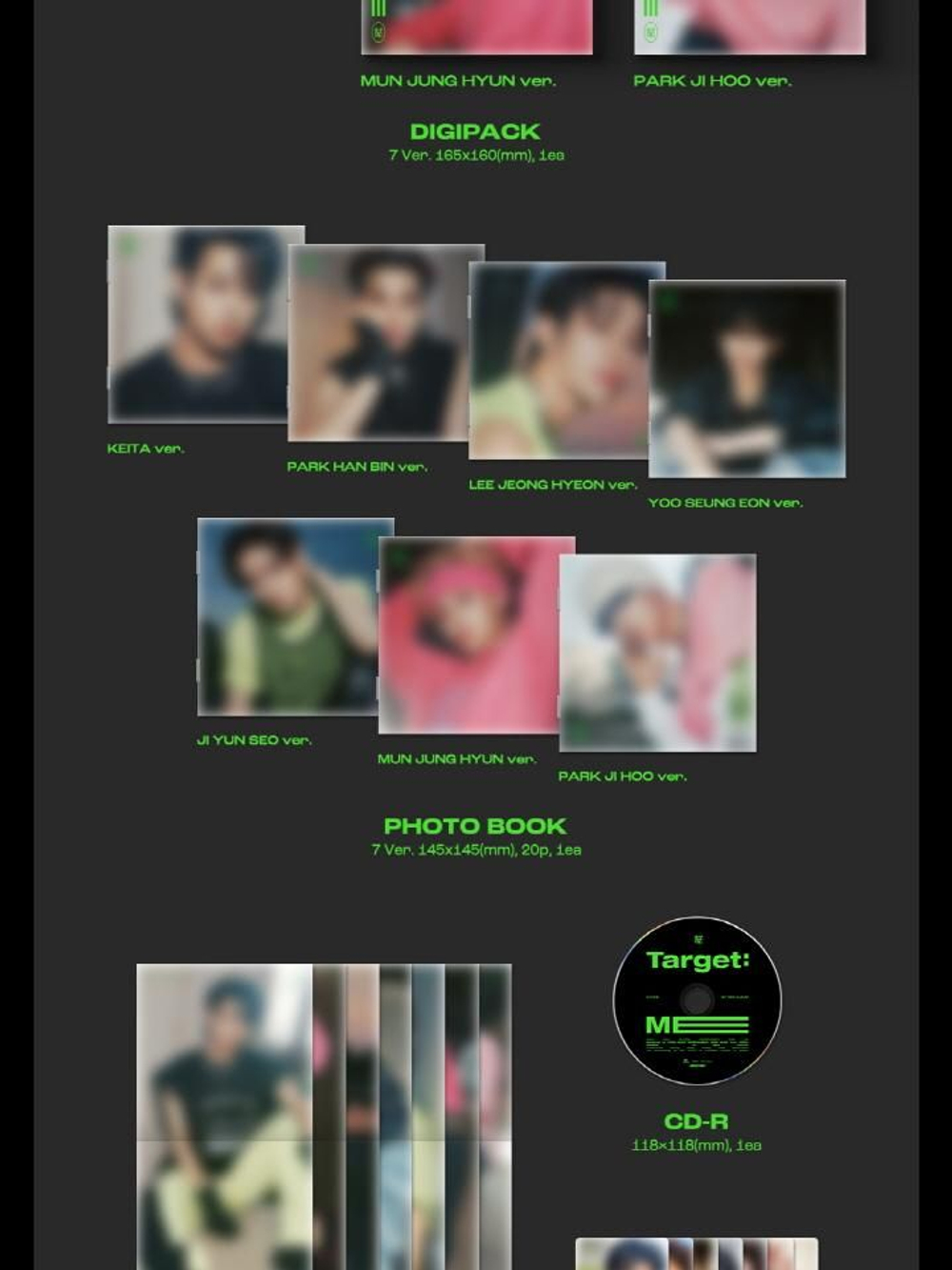 Альбом EVNNE - TARGET: ME 1st Mini Album DIGIPACK RANDOM Version