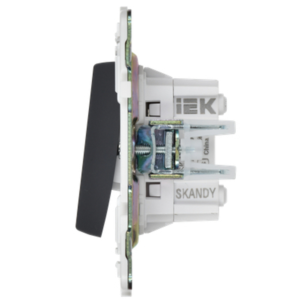 SKANDY Выключатель 2-клавишный перекрестный 10А SK-V06Bl черный IEK
