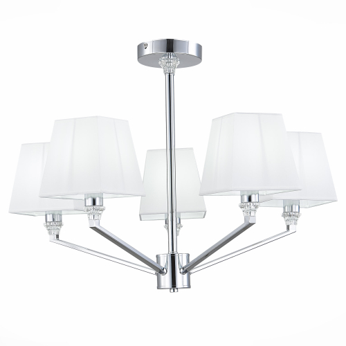 SLE107602-05 Светильник потолочный Хром/Белый E14 5*40W GRINDA