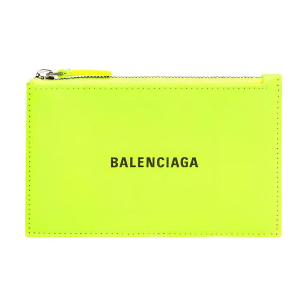 Balenciaga Cash Long Cow Leather Coin Purse, Card Holder Large Men"s Yellow
