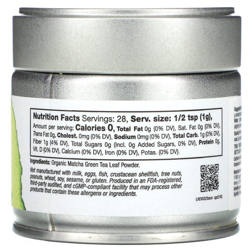 California Gold Nutrition, Matcha Road, органический церемониальный чай матча, 28 г (1 унция)