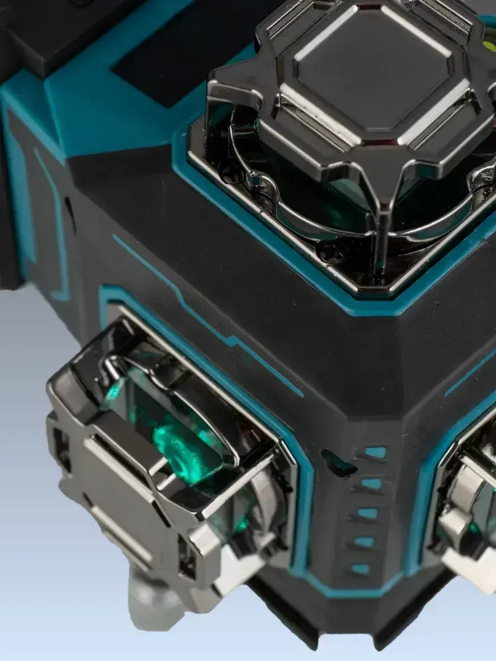 Лазерный уровень, строительный, аккумуляторный нивелир 360 мини 4d, 16 зеленых лучей, 2 аккумулятора