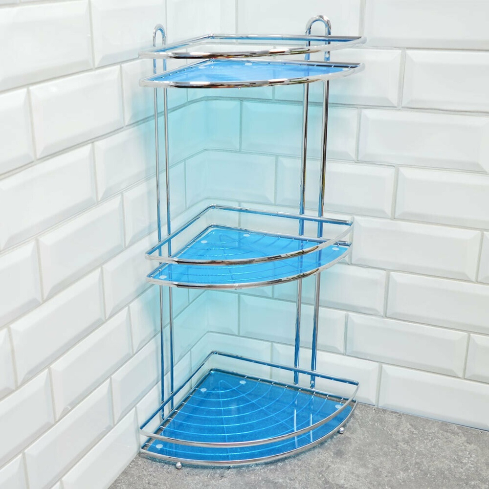 Полка 3-х ярусная угловая с ПВХ подложкой, W2937