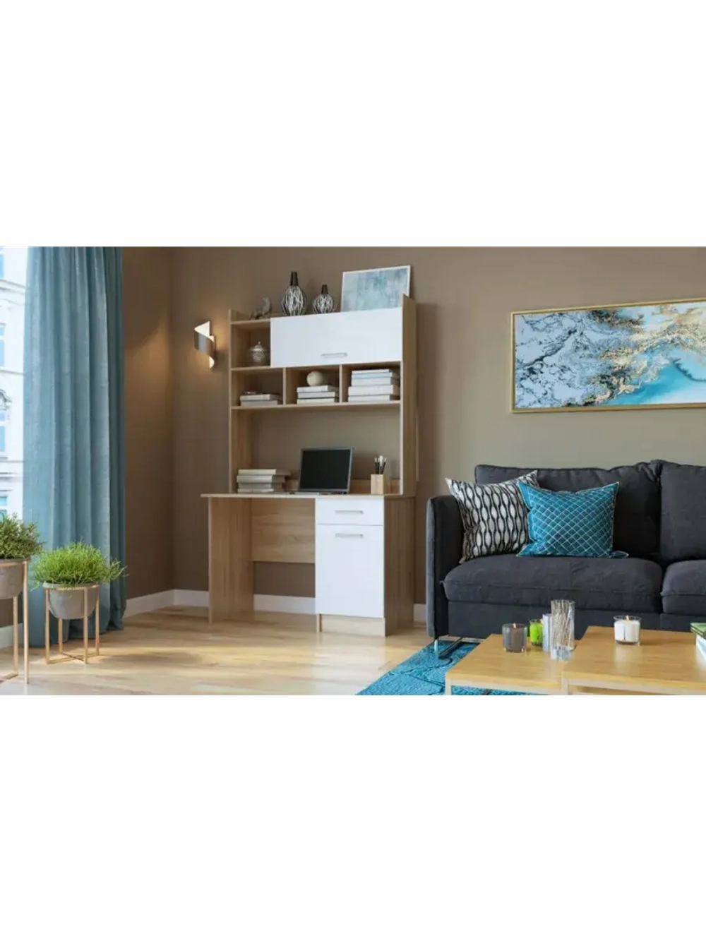 Стол компьютерный с ящиками 111,8х57х188,2 см