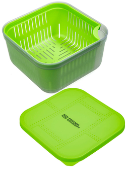 Коробка рыболовная для прикормки и насадки с вентилируемой крышкой и лотком FC FEEDER BAIT BOX 170×170×95